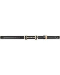 Gucci - Reversible Skinny Belt With Horsebit - Lyst
