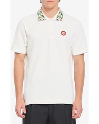 CASABLANCA - Laurel Piqu Polo Shirt - Lyst
