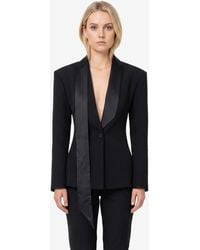 The Attico - Singlebreasted Tuxedo Jacket - Lyst