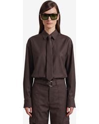 Frankie Shop - Peri Tie Neck Shirt - Lyst