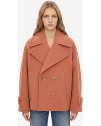 Chloé - Oversized Short Wool Coat - Lyst