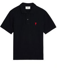 Ami Paris - Ami Tshirt Ami De Coeur Polo Shirt - Lyst