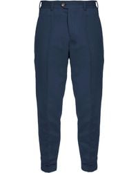 PT Torino - Cotton And Linen Trousers - Lyst
