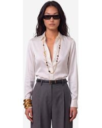 SUTTON NEW YORK - Stretch Silk Shirt - Lyst