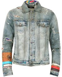 Amiri Varsity Patch Denim Jeans in Blue for Men - Lyst