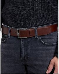 Lee Jeans - Embossed Logo Leather Belt - Lyst