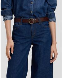 Lee Jeans - Leather Circle Buckle Belt - Lyst