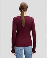 Lee Jeans - Slim Slit Sve Rib Tee - Lyst