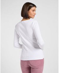 Lee Jeans - Slim Long Sve Square Neck Top - Lyst