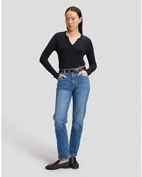 Lee Jeans - Carol High Rise Straight Jean Bridge Size 24X31 - Lyst