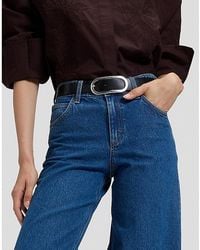 Lee Jeans - Oval Buckle Leather Belt - Lyst