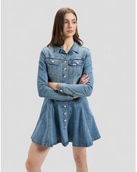 Lee Jeans - Long Sve Fitted Dress - Lyst