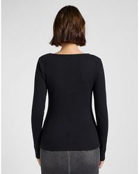 Lee Jeans - Slim Long Sve Square Neck Top - Lyst