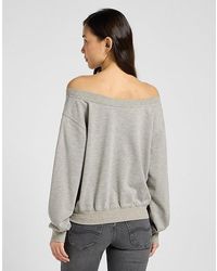 Lee Jeans - Off Shoulder Regular Sweatshirt - Lyst