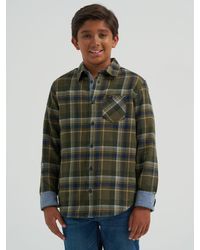 Lee Jeans - Boys One Pocket Plaid Flannel Shirt - Lyst