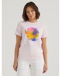 Lee Jeans - Womens Palm Tree Sunset Graphic T-shirt - Lyst