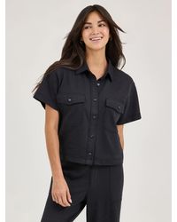 Lee Jeans - Womens Loose Crop Button Down Shirt - Lyst