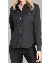 Lee Jeans Euro - Slim Western Denim Shirt - Black