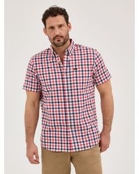 Lee Jeans - Mens One Pocket Plaid Button Down Shirt - Lyst