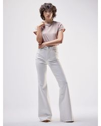 Lee Jeans Vintage Modern High Rise Flare Jeans Off White