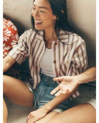 Lee Jeans - Womens Legendary Stripe Crop Chore Shirt - Lyst