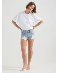 Lee Jeans - Womens Classic Cut Off Rider Shorty Shorts - Lyst