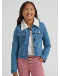 Lee Jeans - Girls Sherpa Collar Denim Trucker Jacket - Lyst