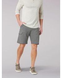 Lee Jeans Mens Tri-flex Cargo Shorts Brush Black - Gray