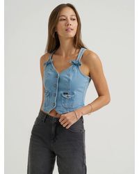 Lee Jeans - Womens Denim Bow Vest - Lyst