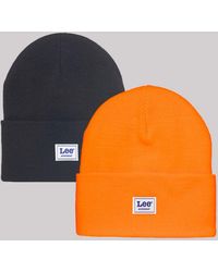 Lee Jeans - Workwear Logo Patch Beanie Set - Lyst