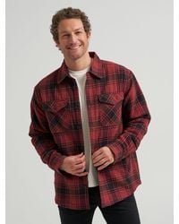 Lee Jeans - Mens Sherpa Lined Flannel Shirt Jacket - Lyst