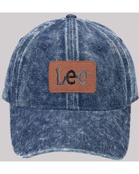 Lee Jeans - Faux Leather Patch Washed Denim Logo Hat - Lyst