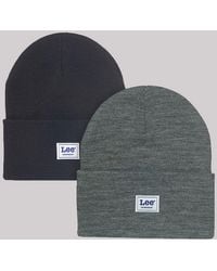 Lee Jeans - Workwear Logo Patch Beanie Set - Lyst