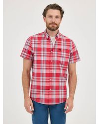 Lee Jeans - Mens One Pocket Plaid Button Down Shirt - Lyst