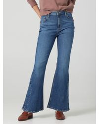 Lee Jeans - Womens High Rise Split Flare Jeans - Lyst