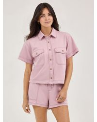 Lee Jeans - Womens Loose Crop Button Down Shirt - Lyst