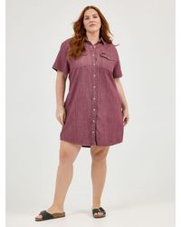 Lee Jeans - Womens Shorts Sve Western Denim Button Down Dress - Lyst