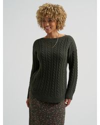 Lee Jeans - Womens Curved Hem Cable Knit Sweater - Lyst