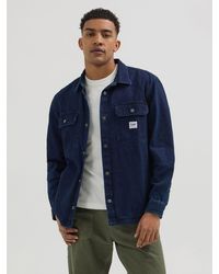 Lee Jeans - Mens Relaxed Fit Workwear Denim Overshirt - Lyst