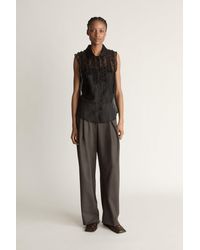 Lee Mathews - Innes Organza Ruffle Top - Lyst