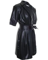 Bailey 44 Robin Vegan Leather Wrap Dress - Black