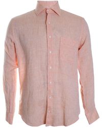 Peter Millar Crown Cool Linen Button Down Shirt - Pink