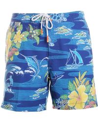 Tommy Bahama Rialto Drive Paisley Swim Trunks in Pink for Men | Lyst