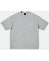 Balenciaga Destroyed T-shirt Boxy Fit in Green for Men | Lyst