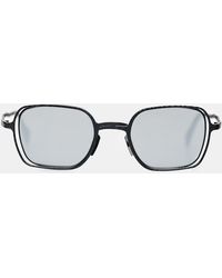 Kuboraum Rectangular H22 Bm Sunglasses - Black