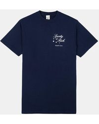 Sporty & Rich Navy Stars Health Crew T-shirt - Blue