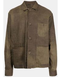 Uma Wang Brown Cotton Casual Jacket for Men Mens Jackets Uma Wang Jackets 