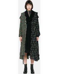 Junya Watanabe Cotton Floral Print Peplum Puffer Jacket in Black Womens Clothing Coats Parka coats Save 59% 