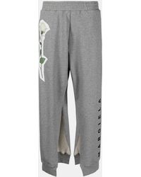 Grey Womens Clothing Jumpsuits and rompers Playsuits MM6 by Maison Martin Margiela Reversed Logo Sweatpants in Grey 