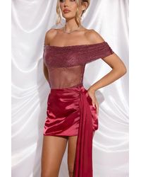 LemonLunar - The Mesh Diamante Top - Lyst